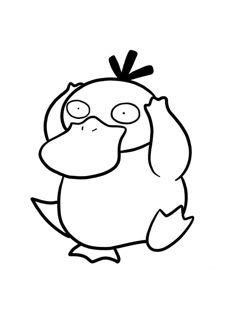 Tô màu Pokemon Psyduck dễ thương cho bé