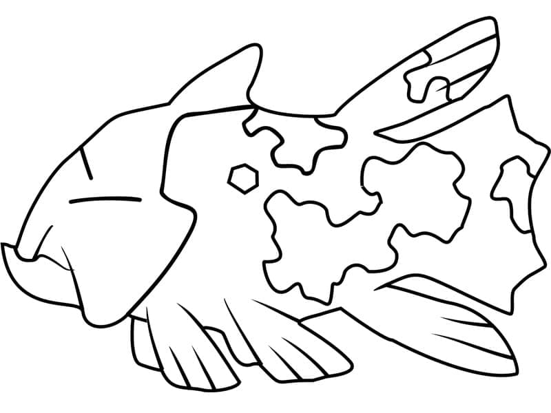 Tô màu Pokemon Relicanth giúp bé rèn luyện khả năng tô màu