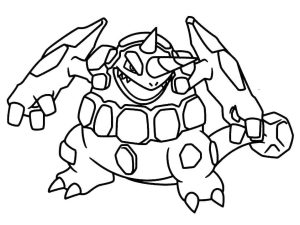 Tô màu Pokemon Rhyperior giúp bé rèn luyện khả năng tô màu