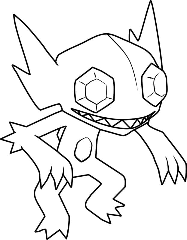 Tô màu Pokemon Sableye dễ thương cho bé