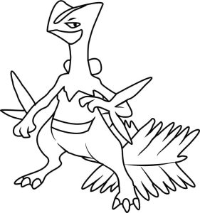 Tô màu Pokemon Sceptile dễ thương cho bé