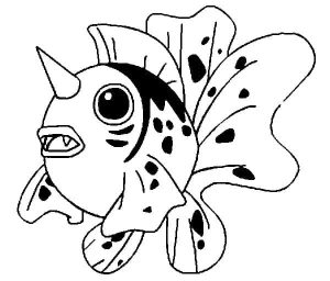 Tô màu Pokemon Seaking cho bé tập tô