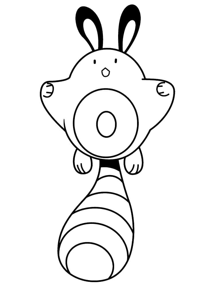 Tô màu Pokemon Sentret dễ thương cho bé