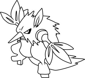 Tô màu Pokemon Shiftry giúp bé rèn luyện khả năng tô màu