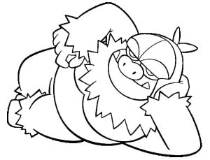 Tô màu Pokemon Slaking cho bé tập tô