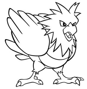 Tô màu Pokemon Spearow giúp bé rèn luyện khả năng tô màu