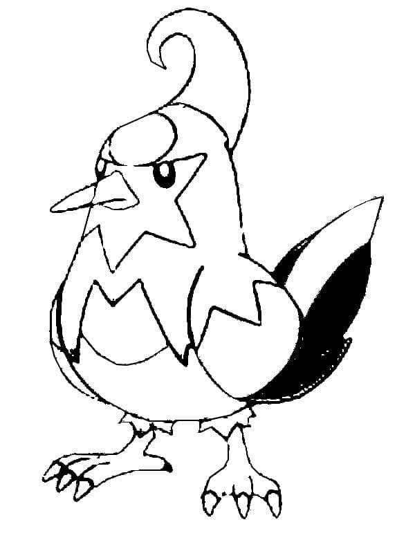 Tô màu Pokemon Staravia
