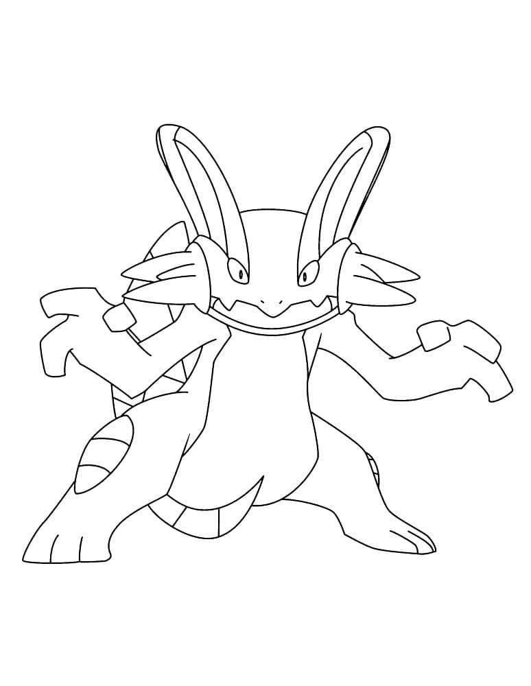 Tô màu Pokemon Swampert dễ thương cho bé