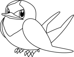 Tô màu Pokemon Taillow giúp bé rèn luyện khả năng tô màu