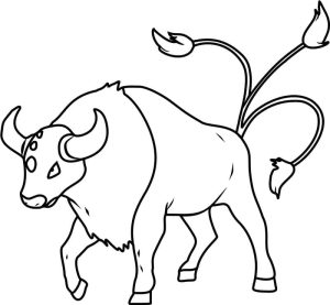 Tô màu Pokemon Tauros cho bé tập tô