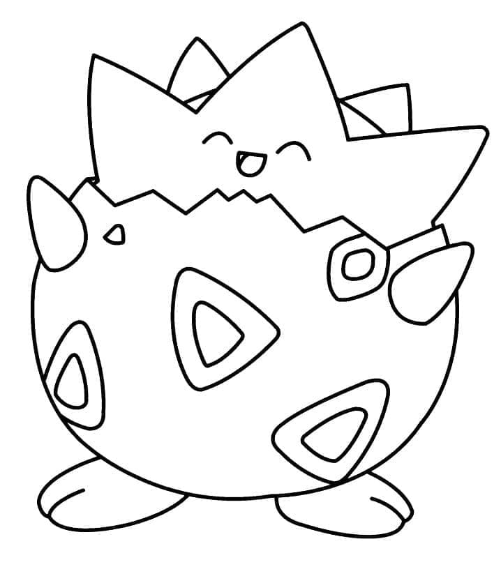 Tô màu Pokemon Togepi cho bé tập tô
