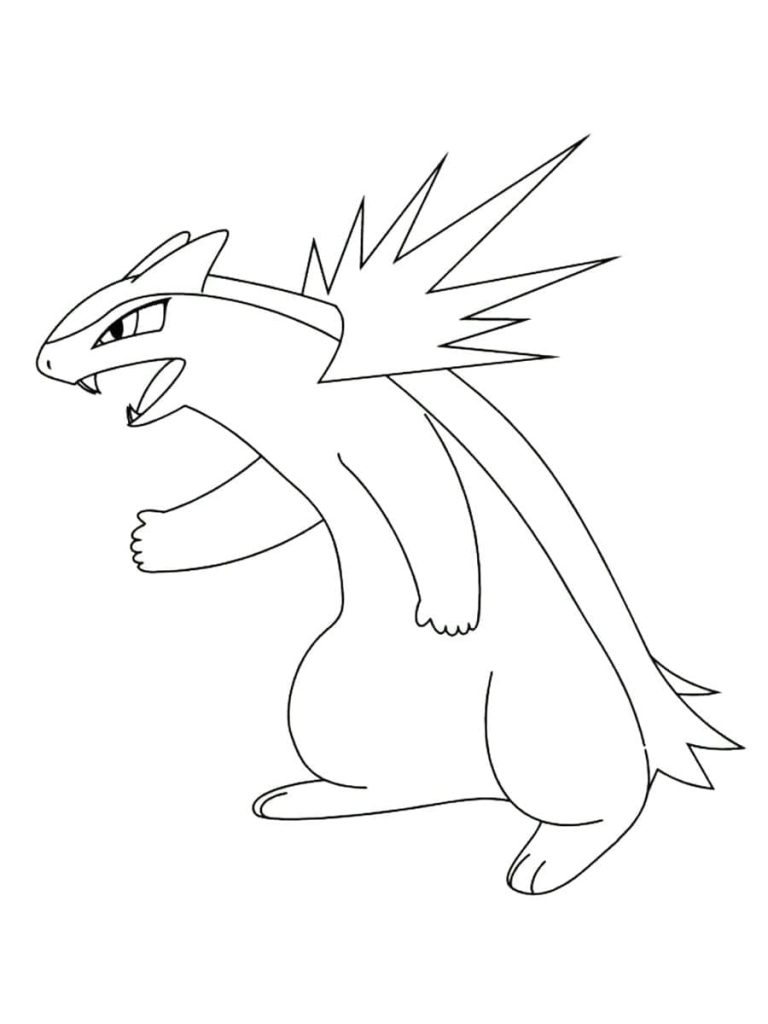 Tô màu Pokemon Typhlosion dễ thương cho bé