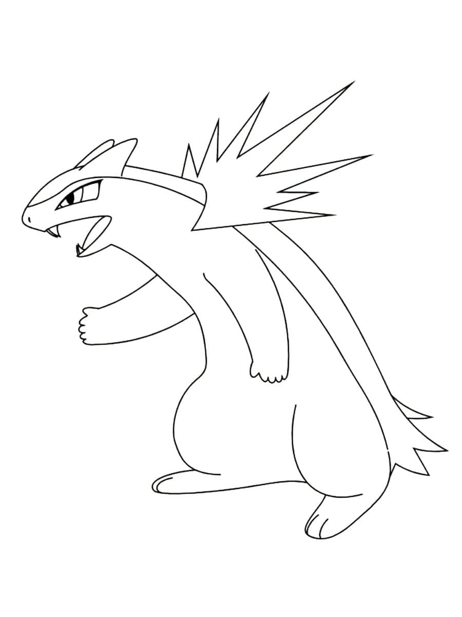 Tô màu Pokemon Typhlosion