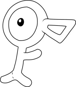 Tô màu Pokemon Unown cho bé tập tô