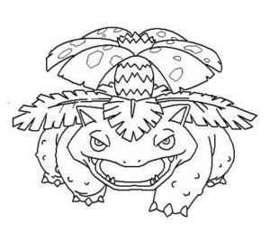 Tô màu Pokemon Venusaur cho bé tập tô