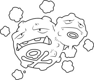 Tô màu Pokemon Weezing cho bé tập tô