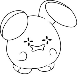 Tô màu Pokemon Whismur cho bé tập tô