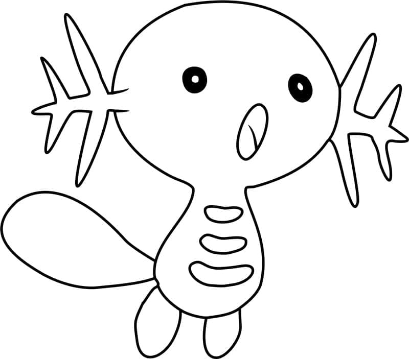 Tô màu Pokemon Wooper cho bé tập tô
