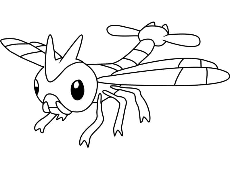 Tô màu Pokemon Yanma giúp bé rèn luyện khả năng tô màu