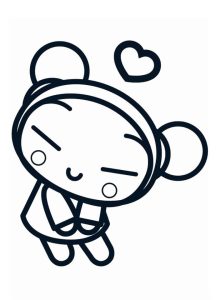 Tô màu Pucca Đáng Yêu dễ thương cho bé