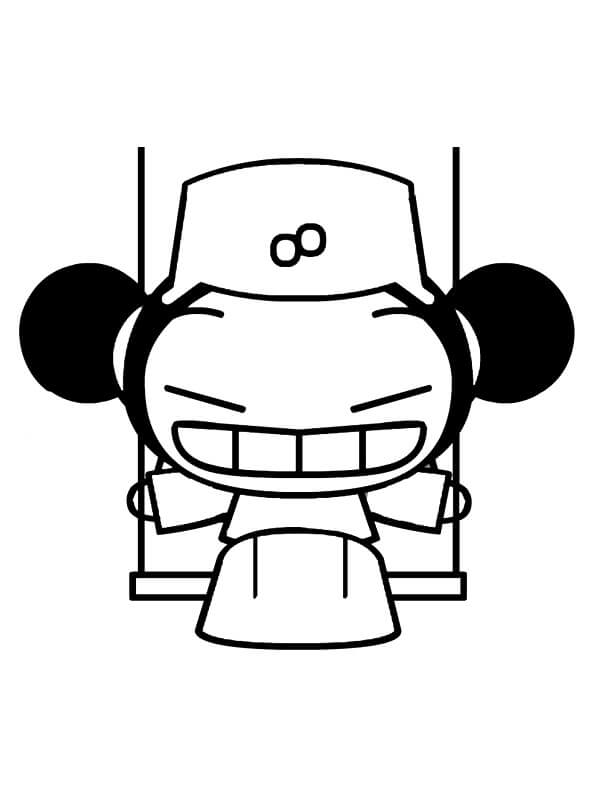 Tô màu Pucca Trên Xích Đu giúp bé rèn luyện khả năng tô màu