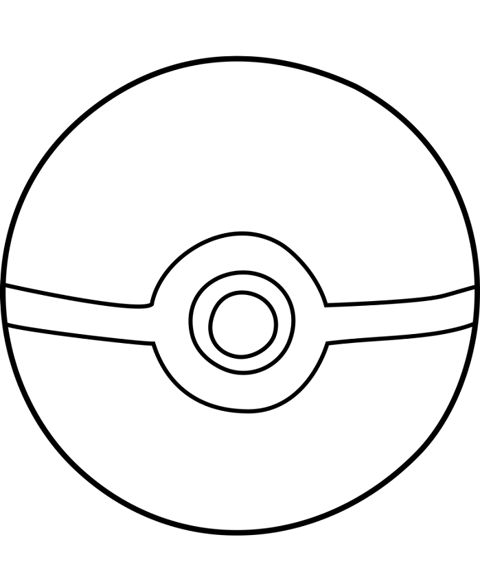 Tô màu quả bóng pokemon dễ thương cho bé