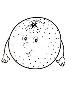 Tô màu Quả Cam Dễ Thương giúp bé rèn luyện khả năng tô màu