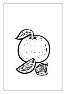 Tô màu Quả Cam và Hai Lát Cam giúp bé rèn luyện khả năng tô màu