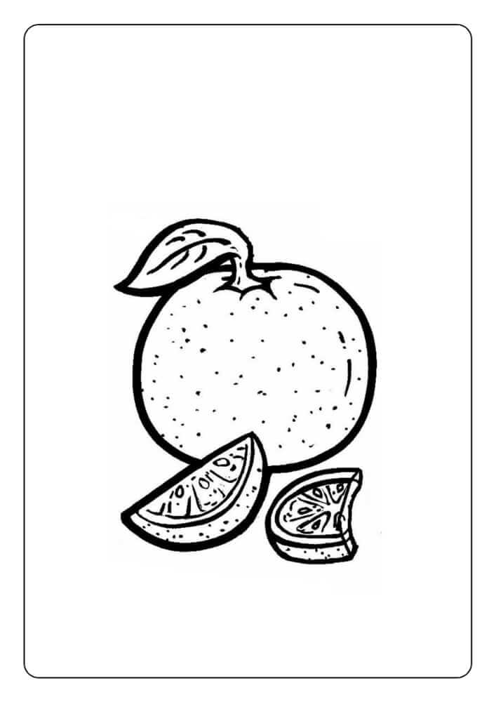 Tô màu Quả Cam và Hai Lát Cam 1 Tô màu Quả Cam và Hai Lát Cam giúp bé rèn luyện khả năng tô màu