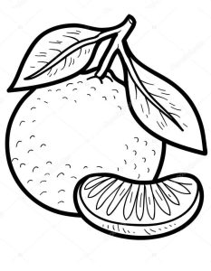 Tô màu Quả Cam và Múi Cam dễ thương cho bé