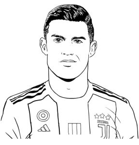 Tô màu Ronaldo Mỉm Cười cho bé tập tô