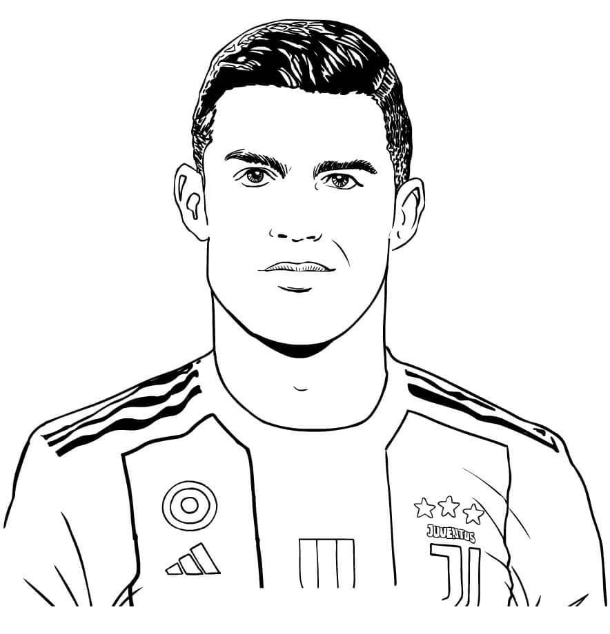 Tô màu Ronaldo Mỉm Cười cho bé tập tô