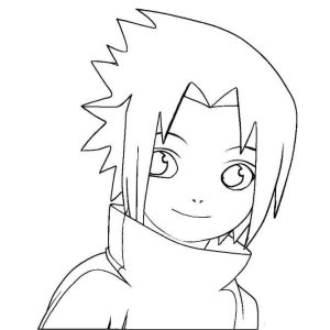 Tô màu Sasuke Đáng Yêu cho bé tập tô