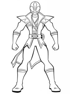 Tô màu Siêu Nhân Samurai Đỏ giúp bé rèn luyện khả năng tô màu