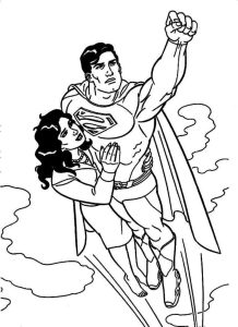 Tô màu Siêu Nhân Superman và Lois Lane giúp bé rèn luyện khả năng tô màu