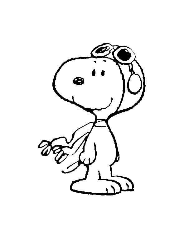 Tô màu Snoopy Phi Công dễ thương cho bé