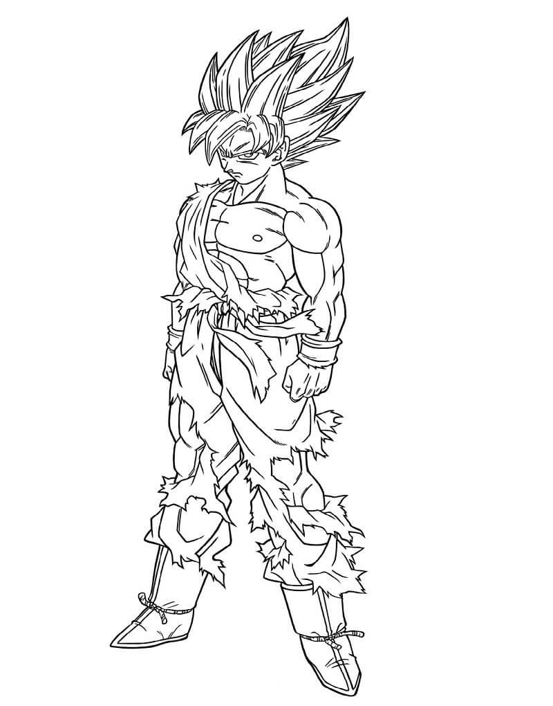 Tô màu Son Goku Giận Dữ 1 Tô màu Son Goku Giận Dữ giúp bé rèn luyện khả năng tô màu