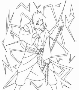 Tô màu Sức Mạnh Của Sasuke giúp bé rèn luyện khả năng tô màu