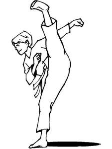 Tô màu Tập Luyện Karate dễ thương cho bé