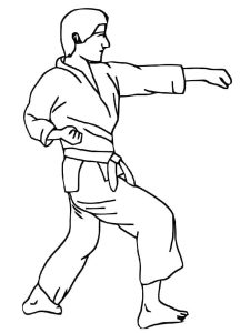 Tô màu Tập Võ Karate dễ thương cho bé