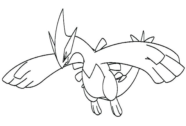 Tô màu Thần Pokemon Lugia cho bé tập tô