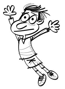 Tô màu thủ môn buồn bã cho bé tập tô