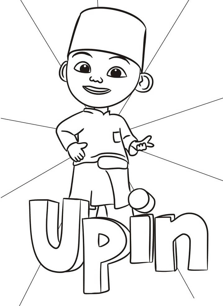 Tô màu Upin Vui Vẻ dễ thương cho bé