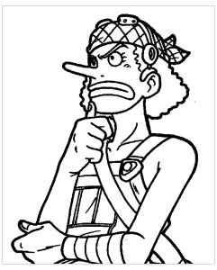 Tô màu Usopp Trong One Piece dễ thương cho bé