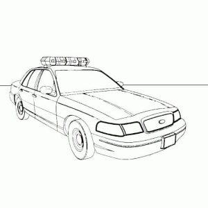 Tô màu Xe Cảnh Sát (1) dễ thương cho bé