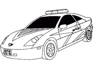 Tô màu Xe Cảnh Sát Tuyệt Vời dễ thương cho bé