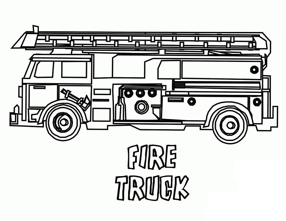 Tô màu xe cứu hỏa giúp bé rèn luyện khả năng tô màu