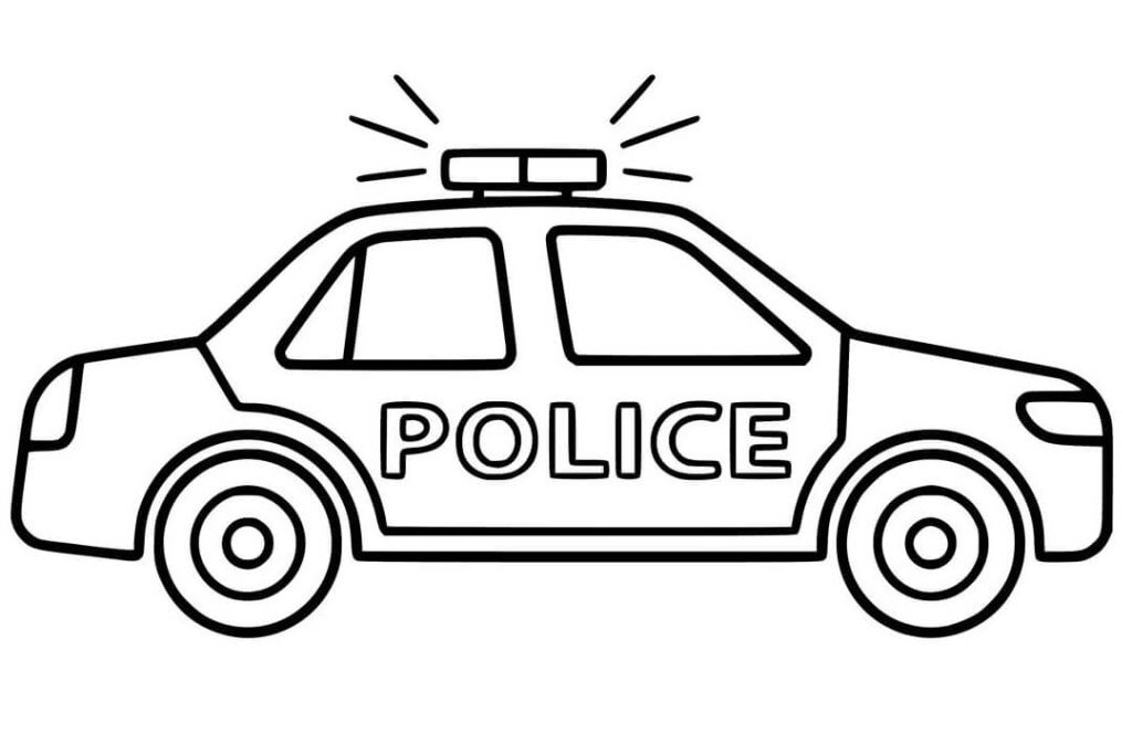 Tô màu Xe Ô Tô Cảnh Sát giúp bé rèn luyện khả năng tô màu