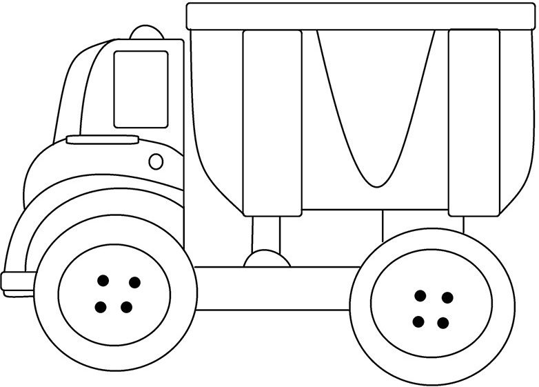 Tô màu xe ô tô tải đồ chơi cho bé tập tô