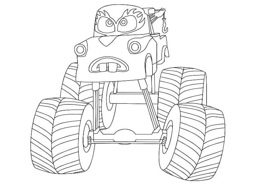 Tô màu Xe Tải Quái Vật cho bé tập tô